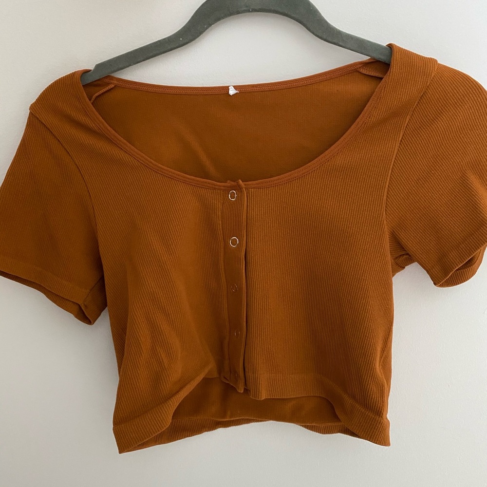 Seamless rust crop top